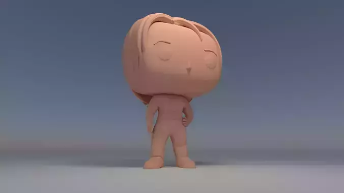 Custom Pop Girl short hair with Clothes 3D Print Model 3D print model