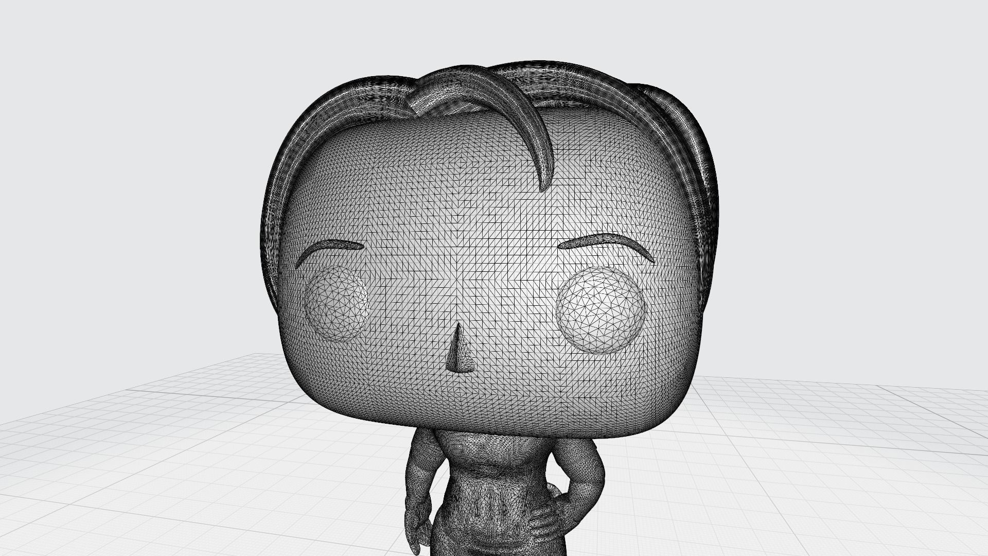 Custom Pop Girl short hair with Clothes 3D Print Model 3D print model_10