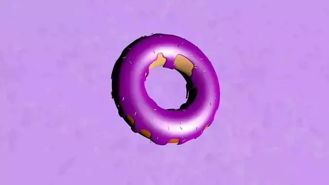 3D Low poly donuts donut Low-poly 3D model