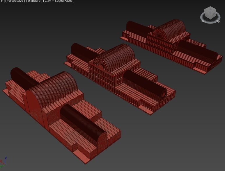 The crystal palace low poly 3D print model_3