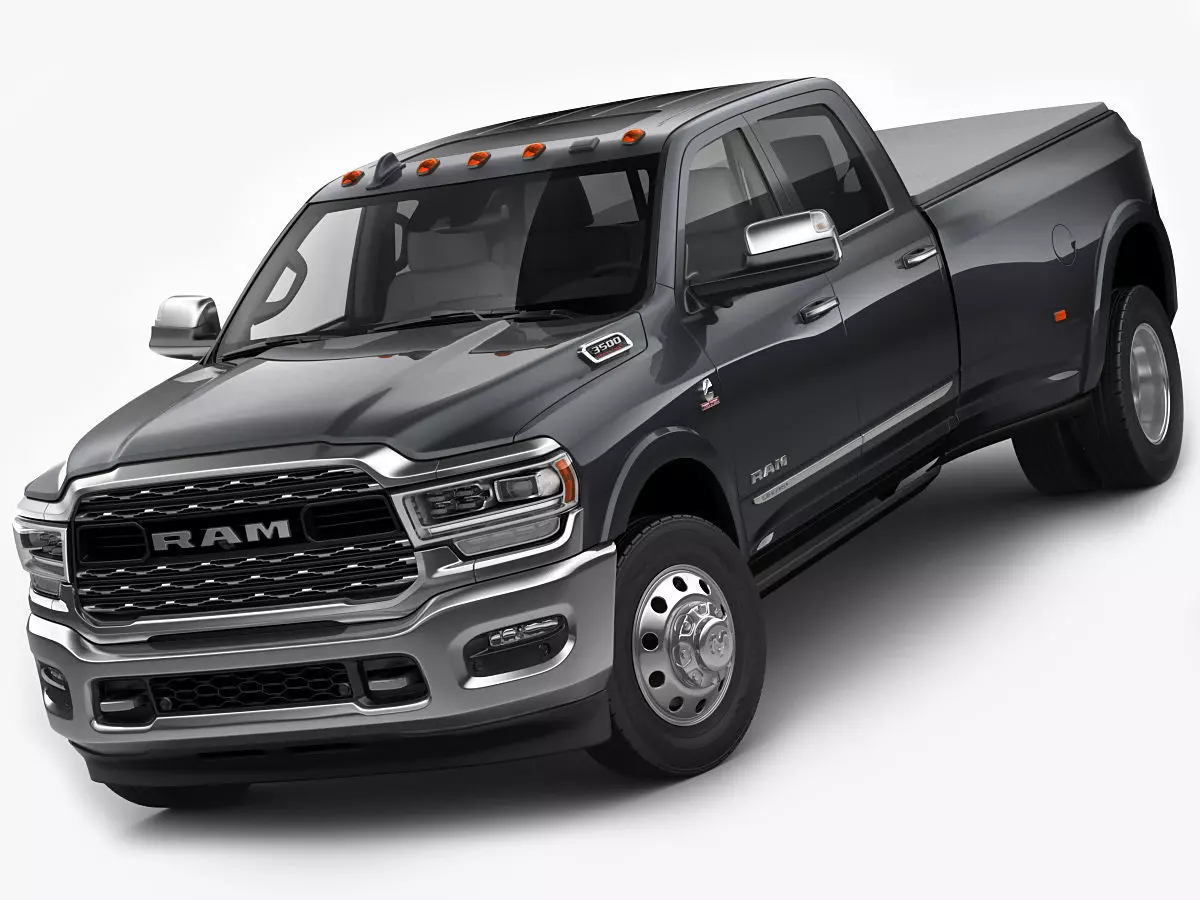 Ram 3500 HD Limited Dually 2019 3D model_0