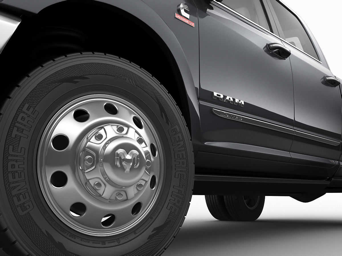 Ram 3500 HD Limited Dually 2019 3D model_9