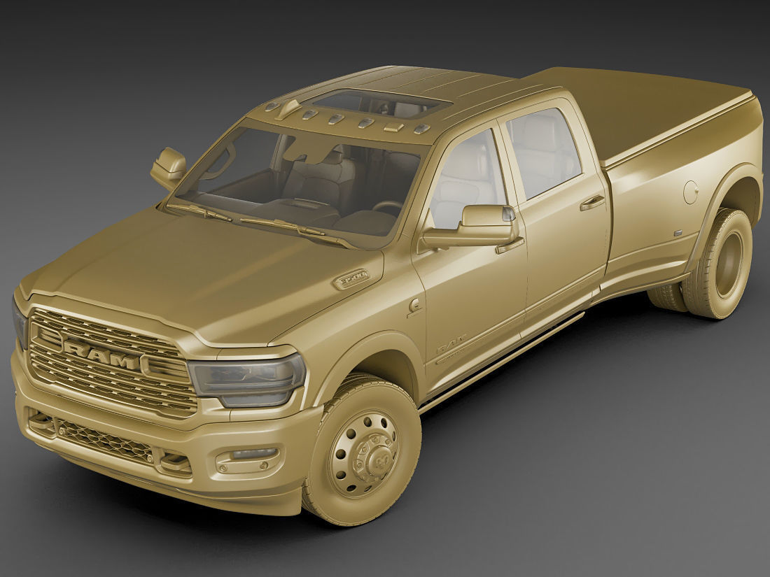 Ram 3500 HD Limited Dually 2019 3D model_15