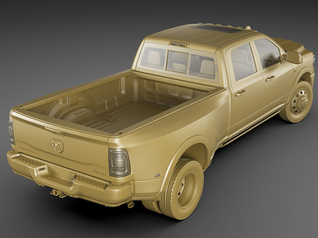 Ram 3500 HD Limited Dually 2019 3D model_16