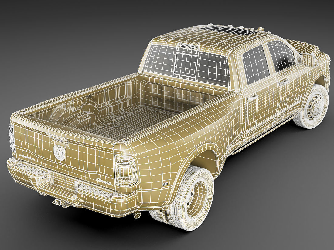 Ram 3500 HD Limited Dually 2019 3D model_20