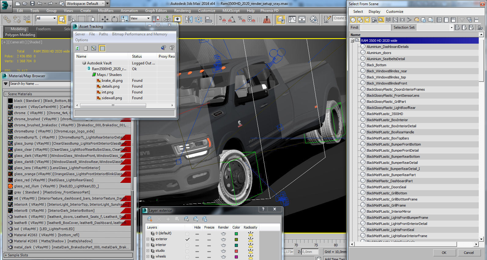 Ram 3500 HD Limited Dually 2019 3D model_22