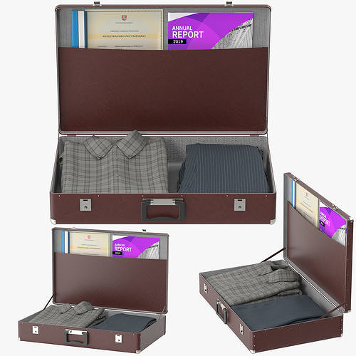 Suitcase with Clothes 01 3D model