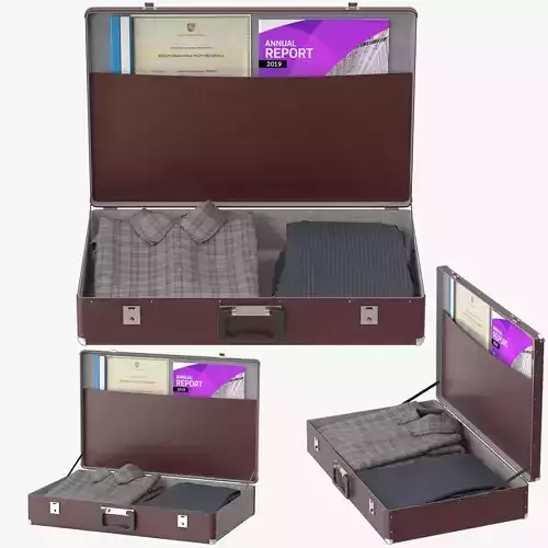 Suitcase with Clothes 01 3D model