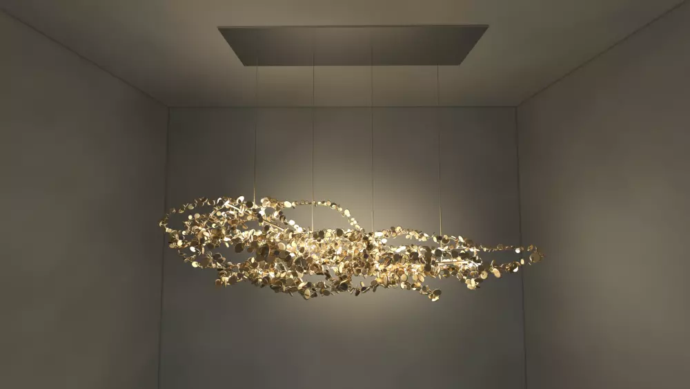 ARGENT-Metal-pendant-lamp-TERZANI pendant light with metal an... 3D model