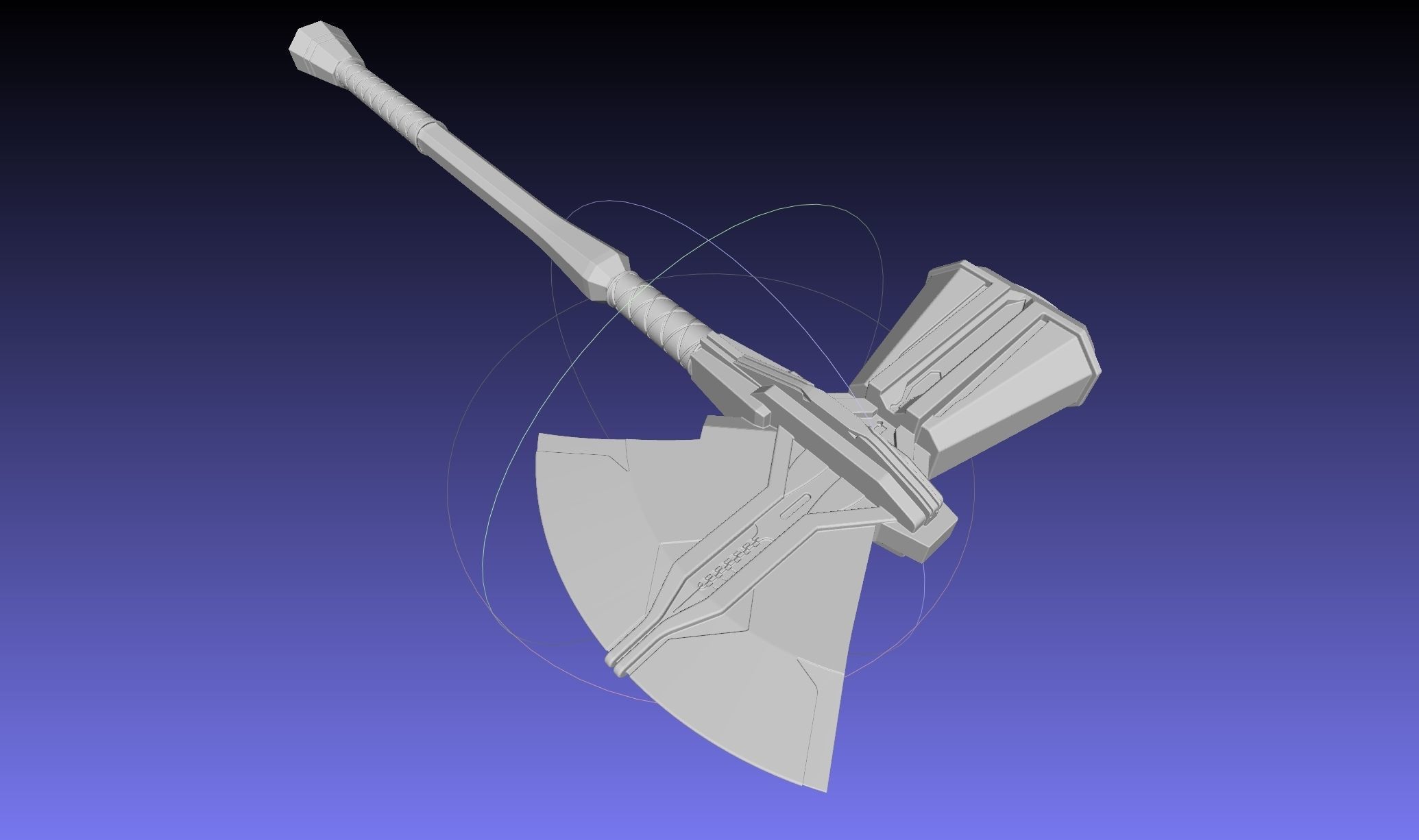 Asgardian Handle Stormbreaker Assembly 3D print model_2