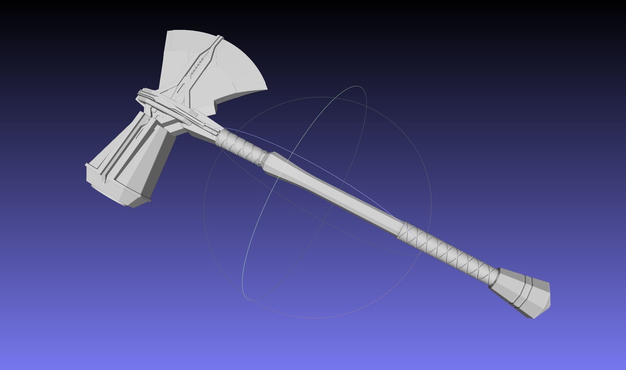 Asgardian Handle Stormbreaker Assembly 3D print model_39