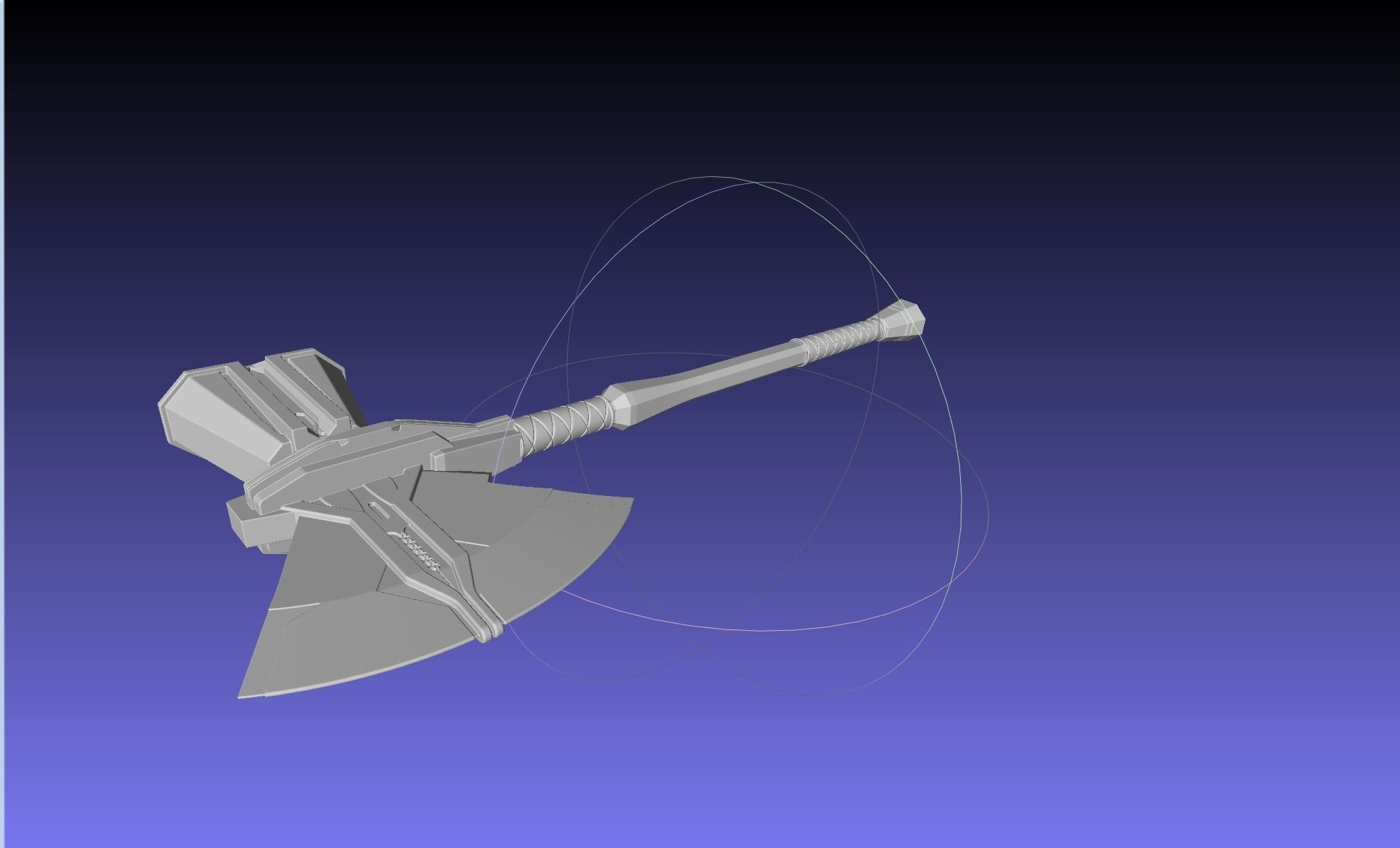 Asgardian Handle Stormbreaker Assembly 3D print model_37