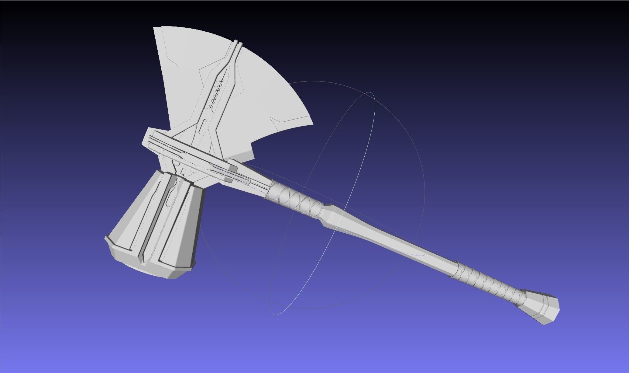 Asgardian Handle Stormbreaker Assembly 3D print model_21