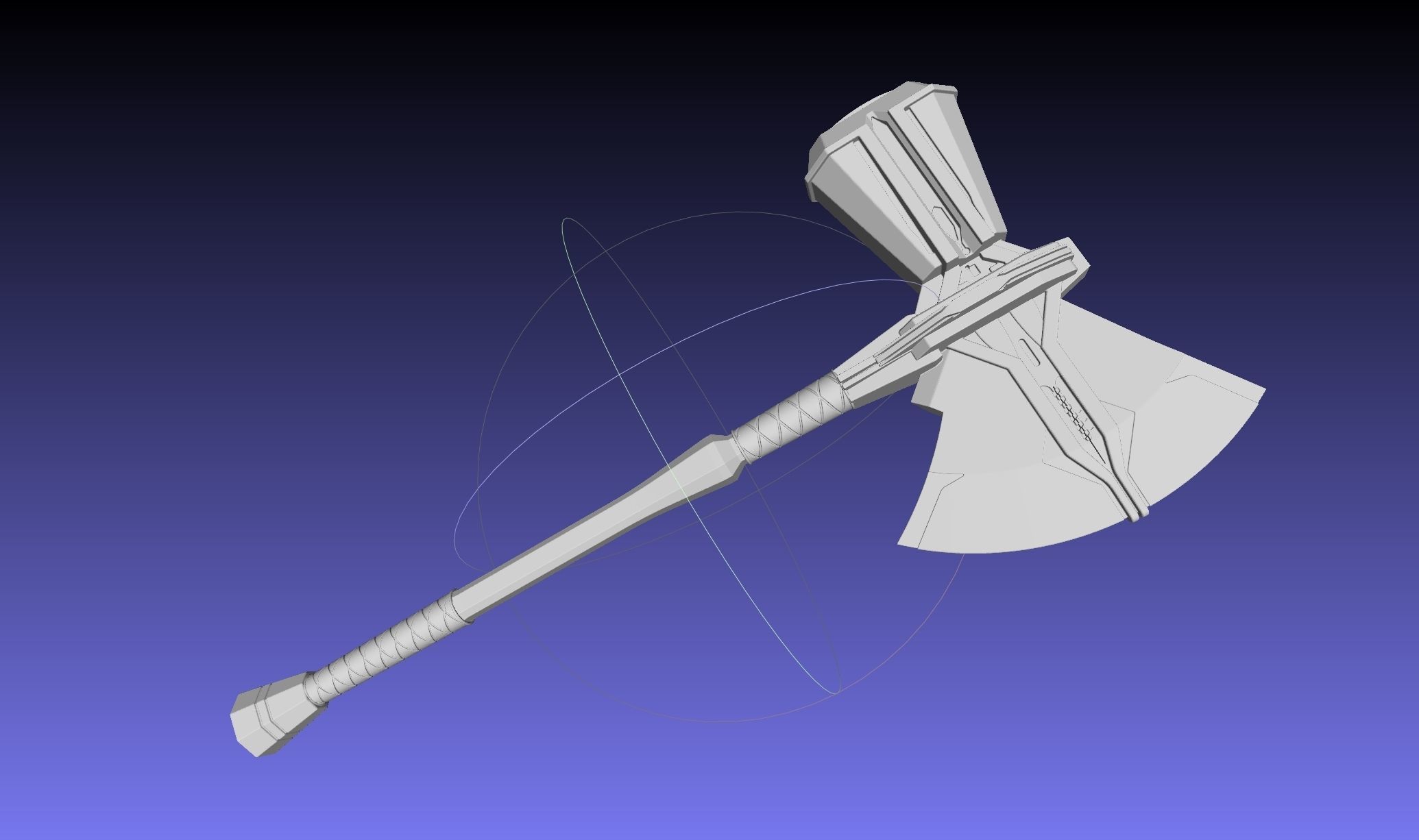 Asgardian Handle Stormbreaker Assembly 3D print model_1