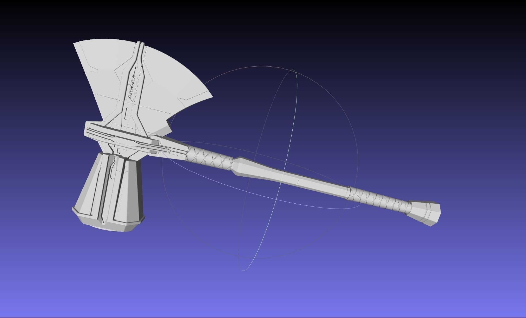 Asgardian Handle Stormbreaker Assembly 3D print model_8