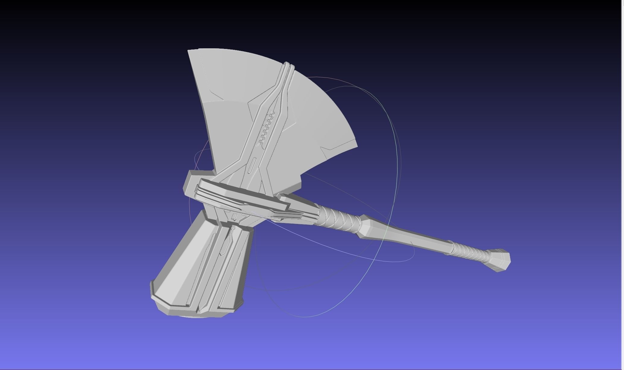 Asgardian Handle Stormbreaker Assembly 3D print model_50