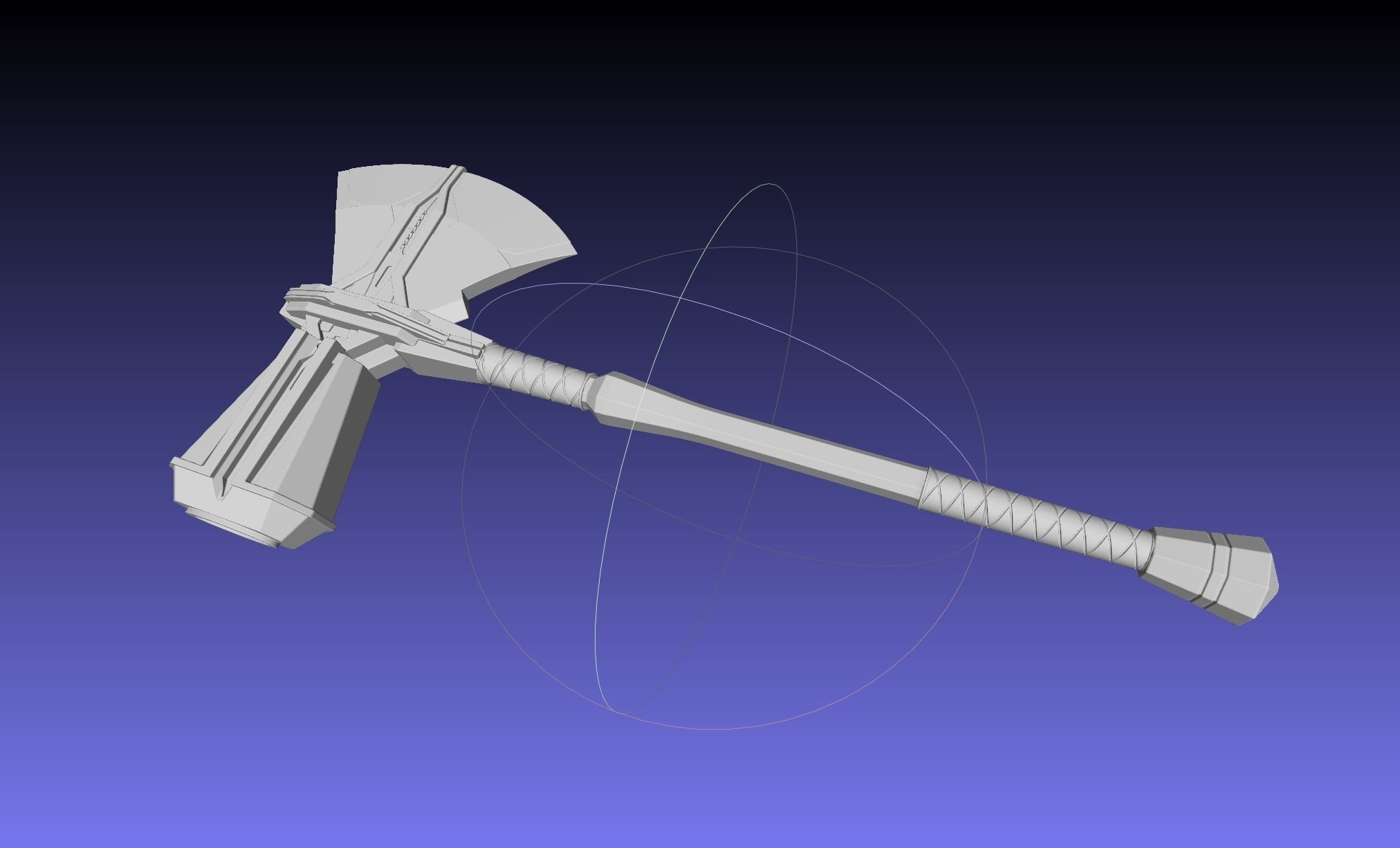 Asgardian Handle Stormbreaker Assembly 3D print model_49