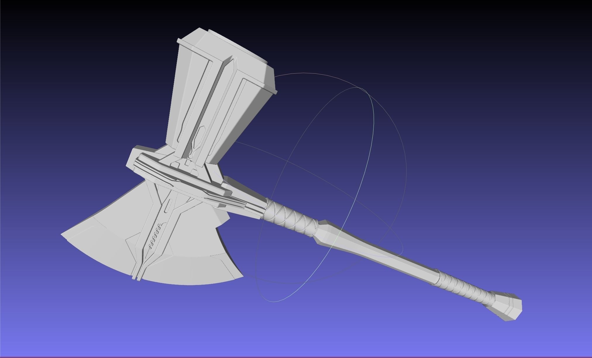Asgardian Handle Stormbreaker Assembly 3D print model_53