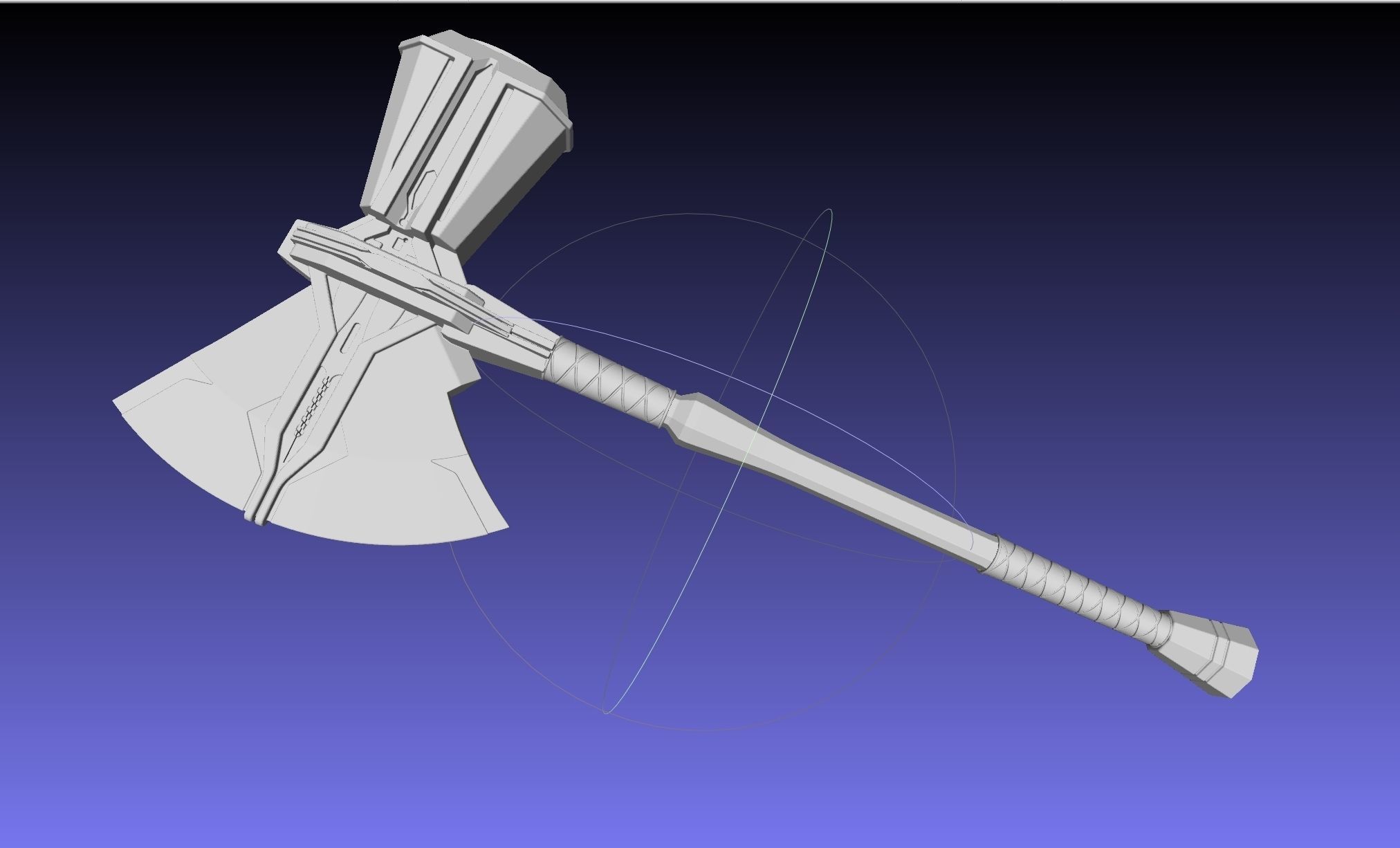 Asgardian Handle Stormbreaker Assembly 3D print model_18