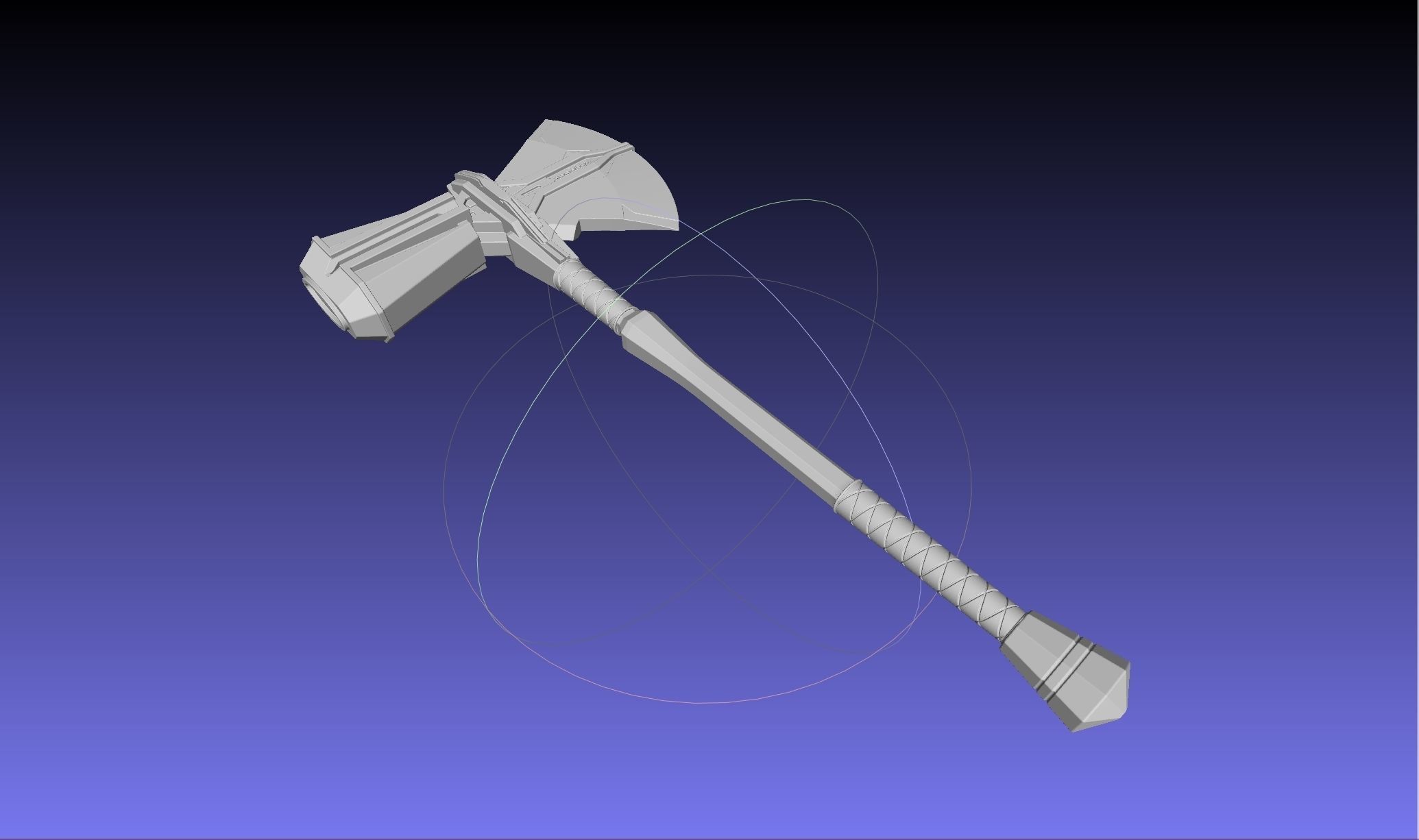 Asgardian Handle Stormbreaker Assembly 3D print model_5