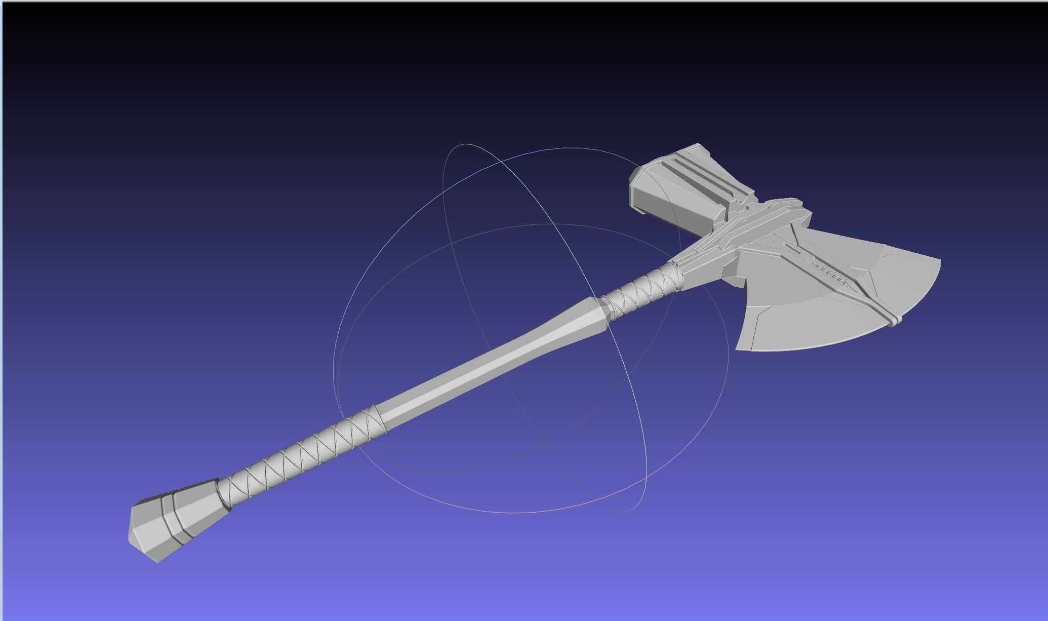 Asgardian Handle Stormbreaker Assembly 3D print model_11