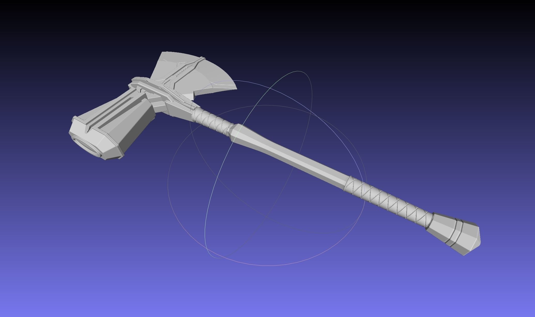 Asgardian Handle Stormbreaker Assembly 3D print model_51