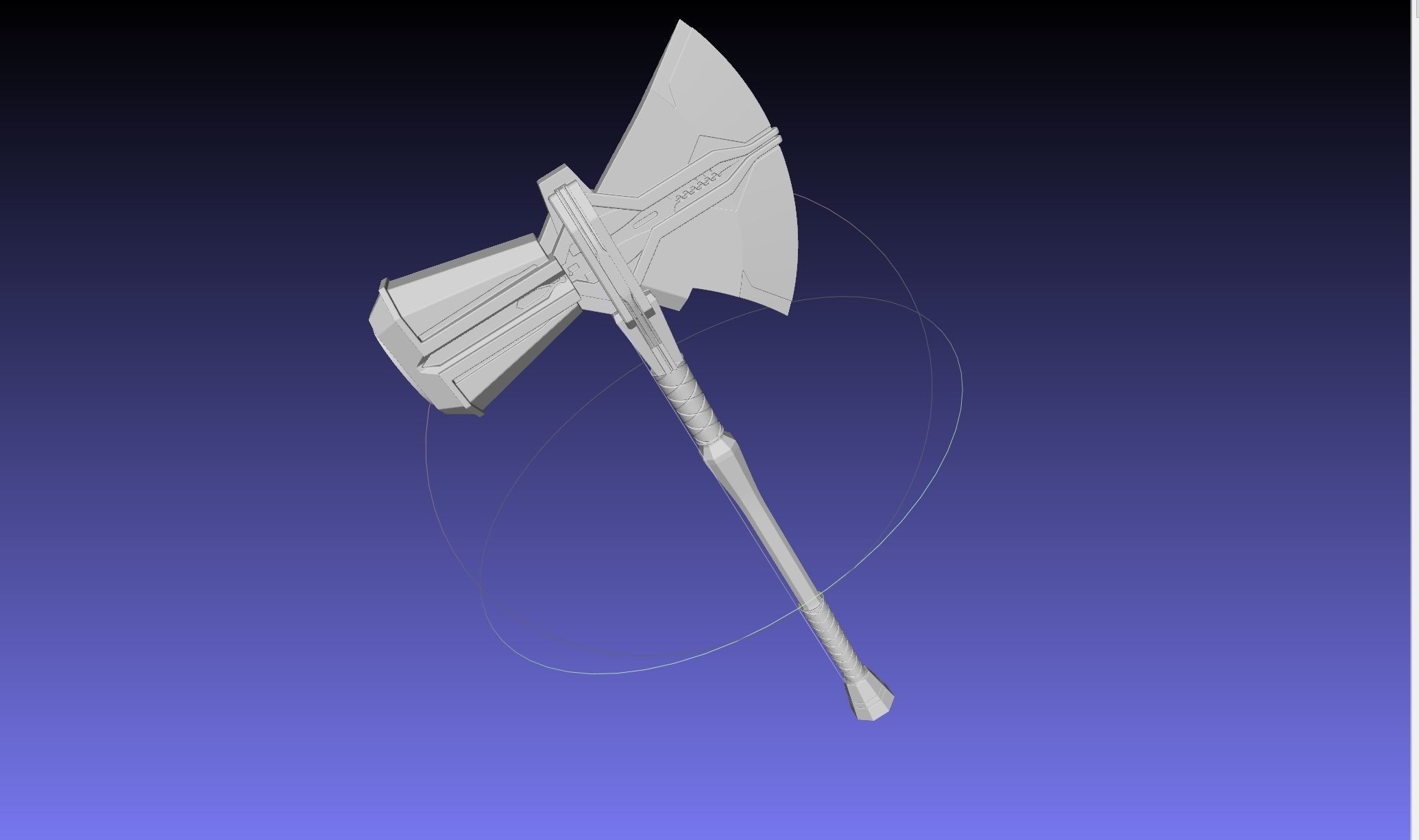 Asgardian Handle Stormbreaker Assembly 3D print model_4