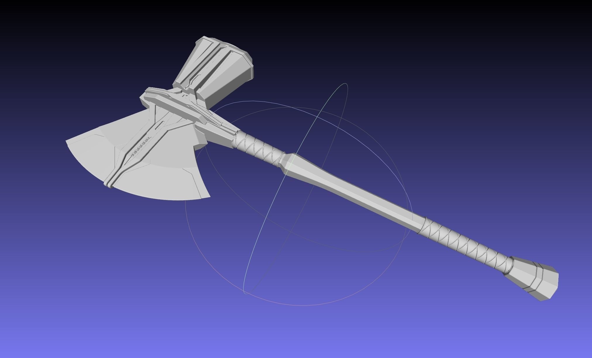 Asgardian Handle Stormbreaker Assembly 3D print model_38