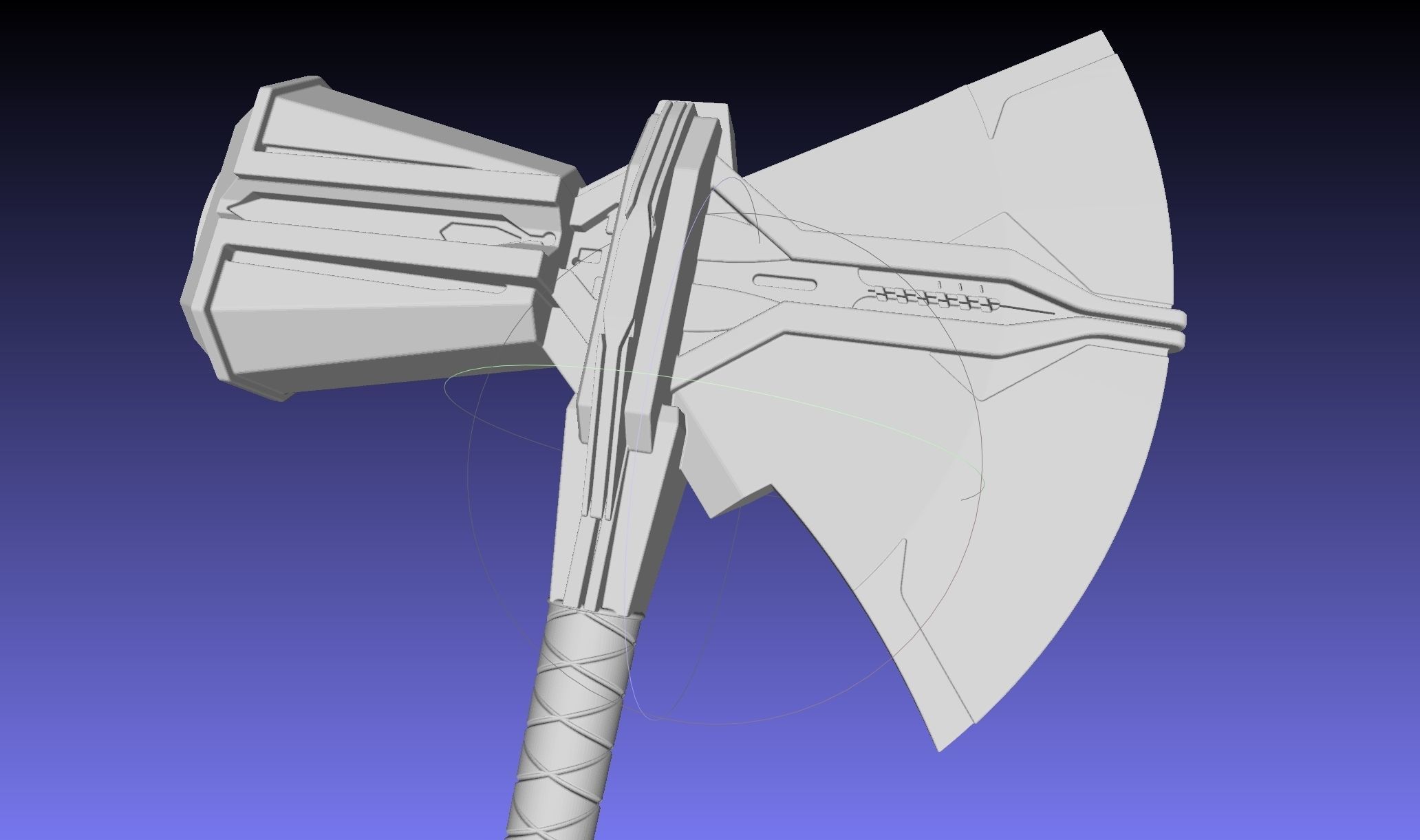 Asgardian Handle Stormbreaker Assembly 3D print model_44