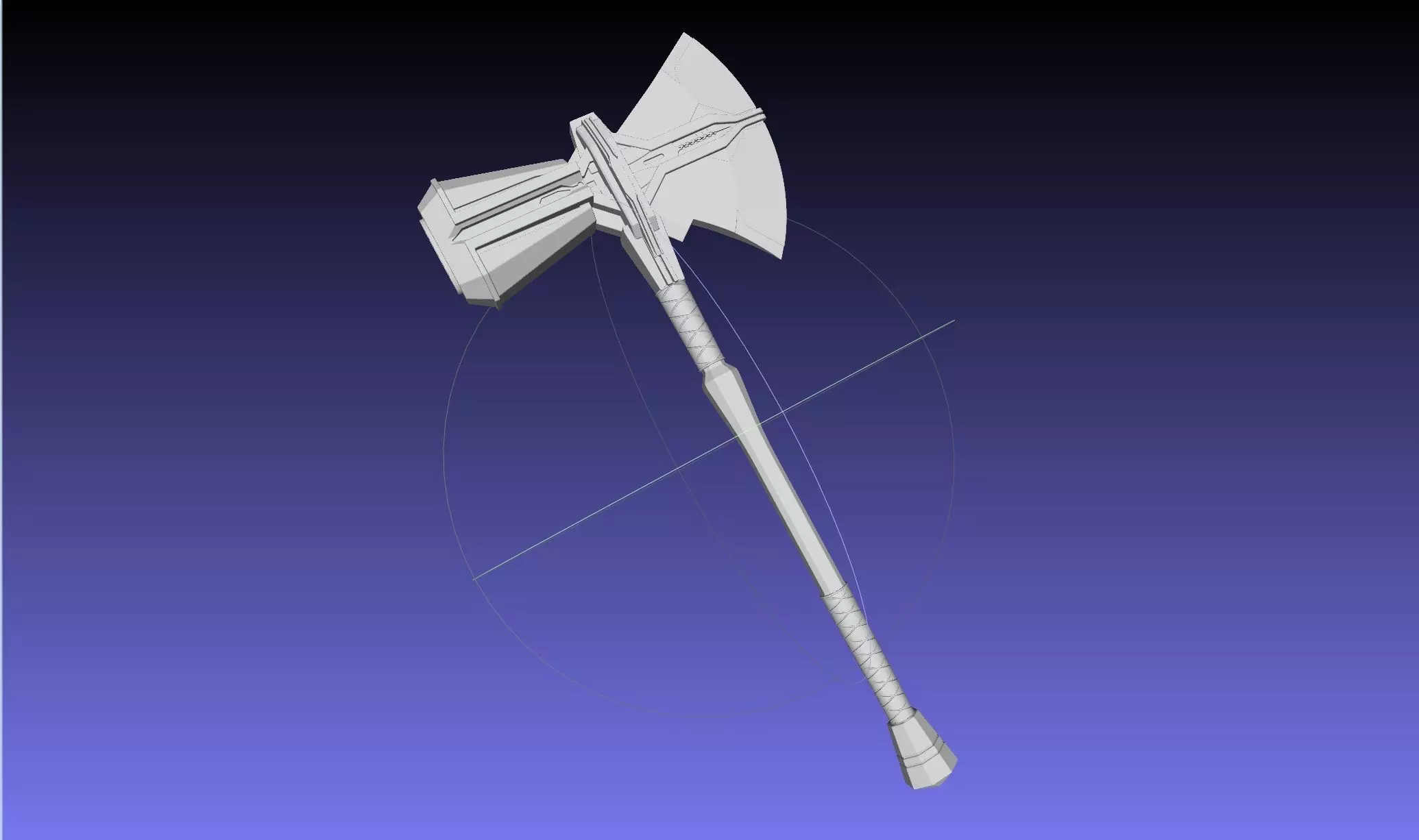 Asgardian Handle Stormbreaker Assembly 3D print model_0