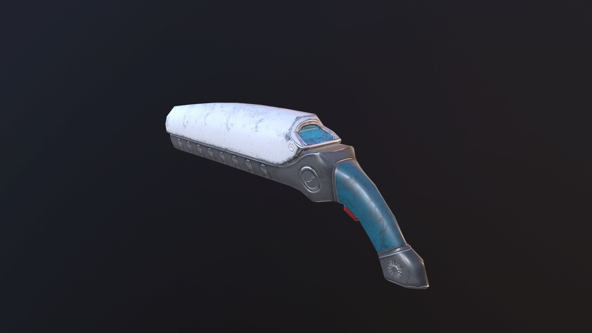 Sci-Fi Blaster Low-poly 3D model_3