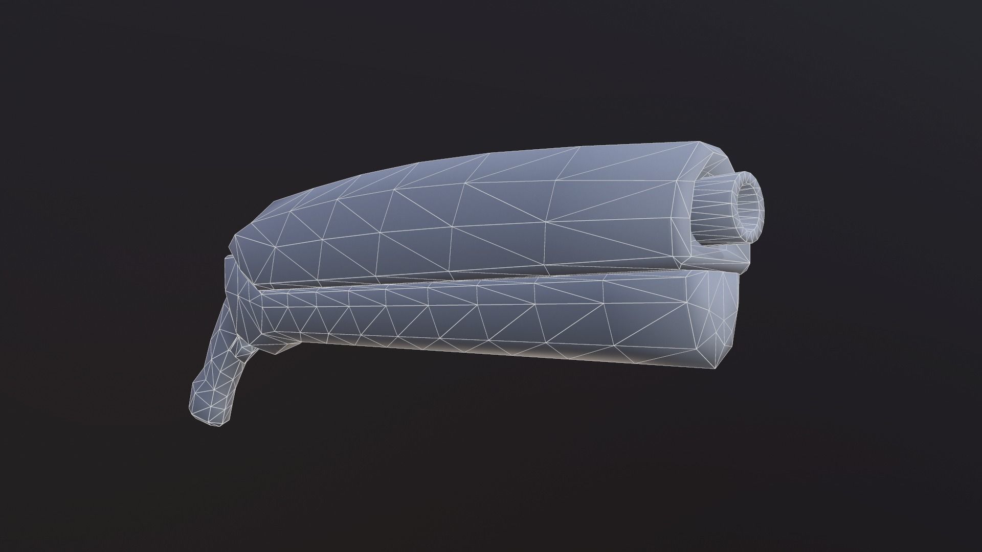 Sci-Fi Blaster Low-poly 3D model_11