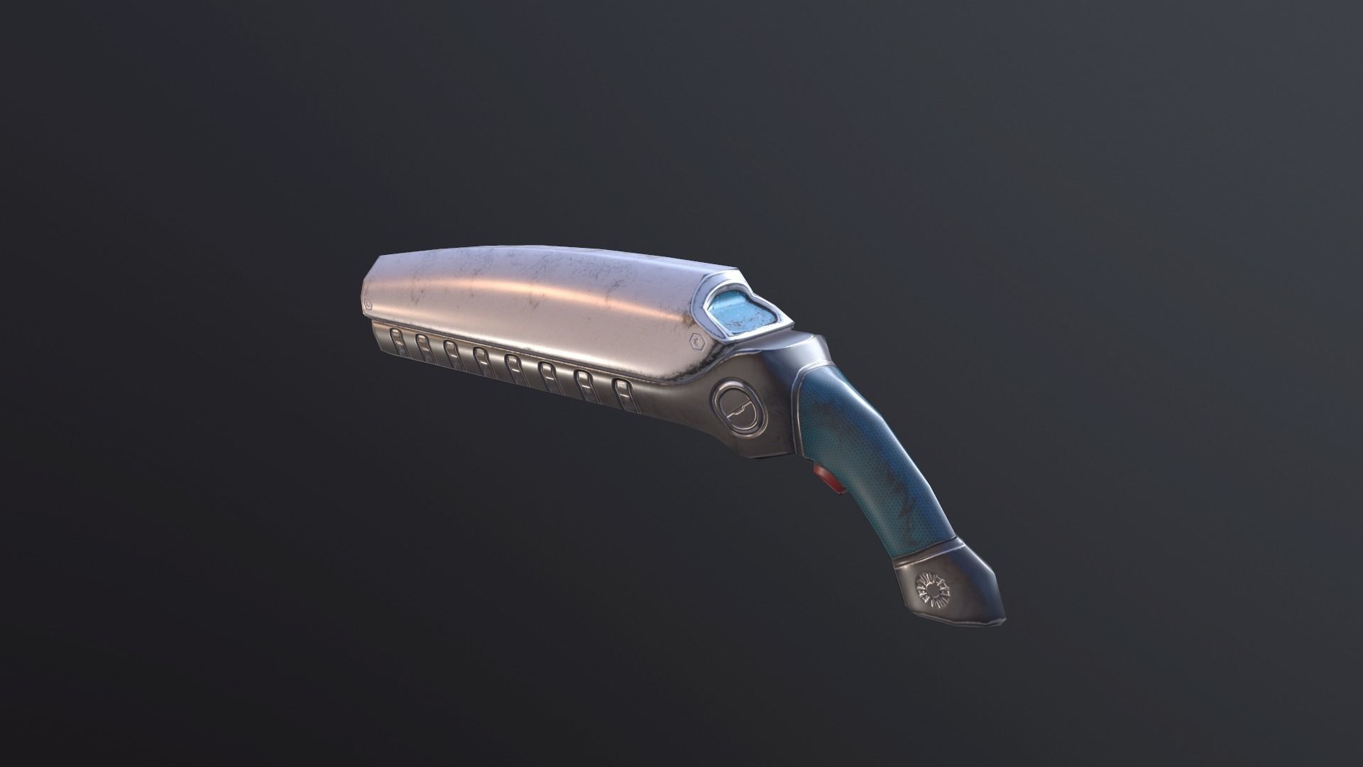 Sci-Fi Blaster Low-poly 3D model_6