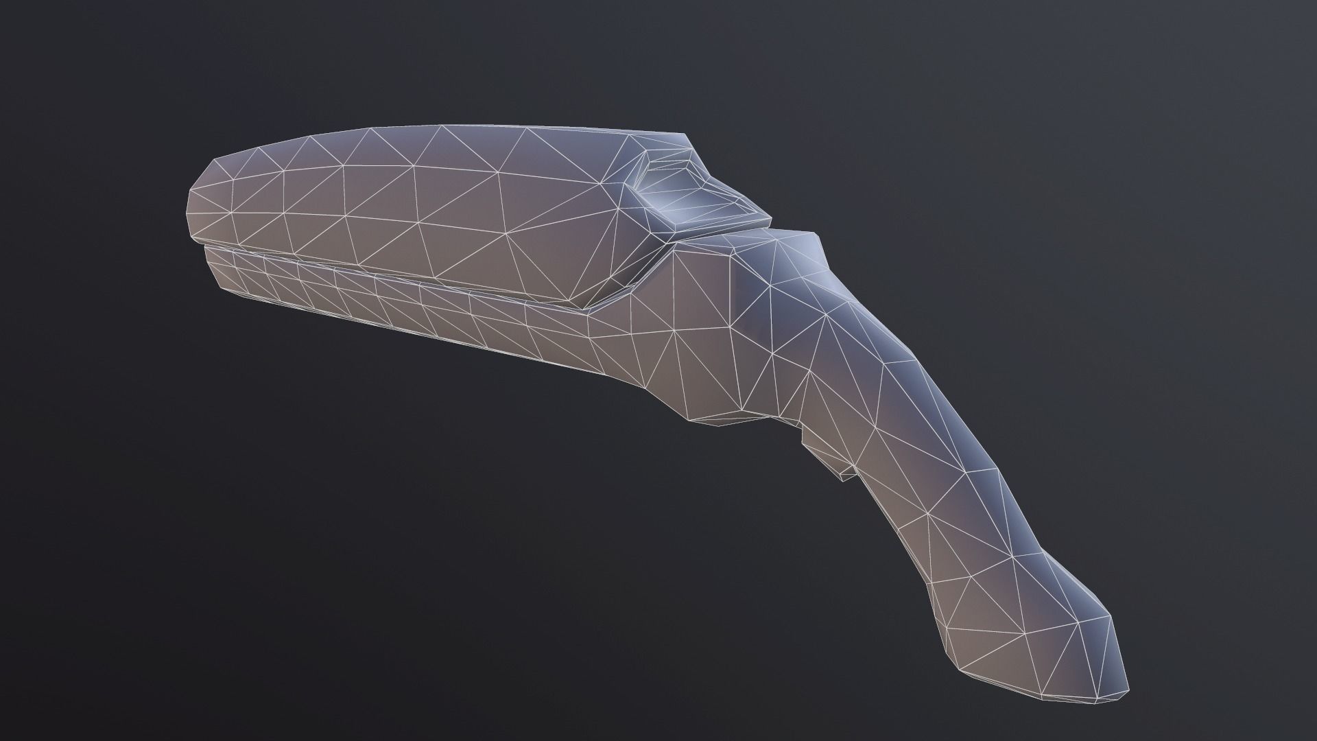 Sci-Fi Blaster Low-poly 3D model_10