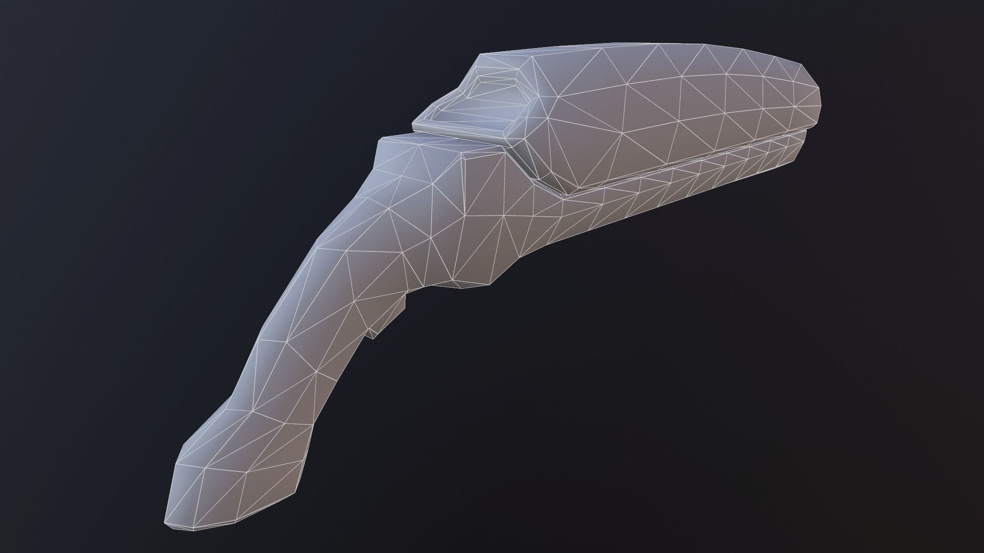 Sci-Fi Blaster Low-poly 3D model_12