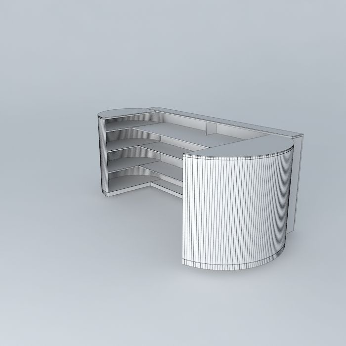 balcão-caixa 05 Free 3D model_4