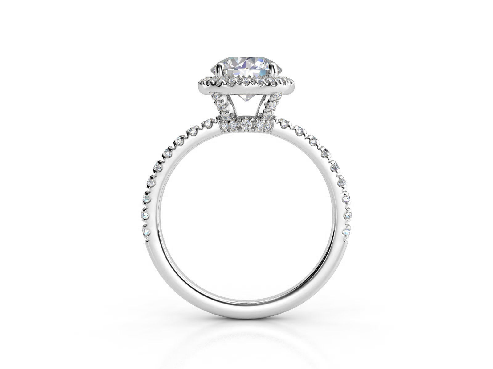 ZRP005 halo engagement ring in rose gold 3D print model_4