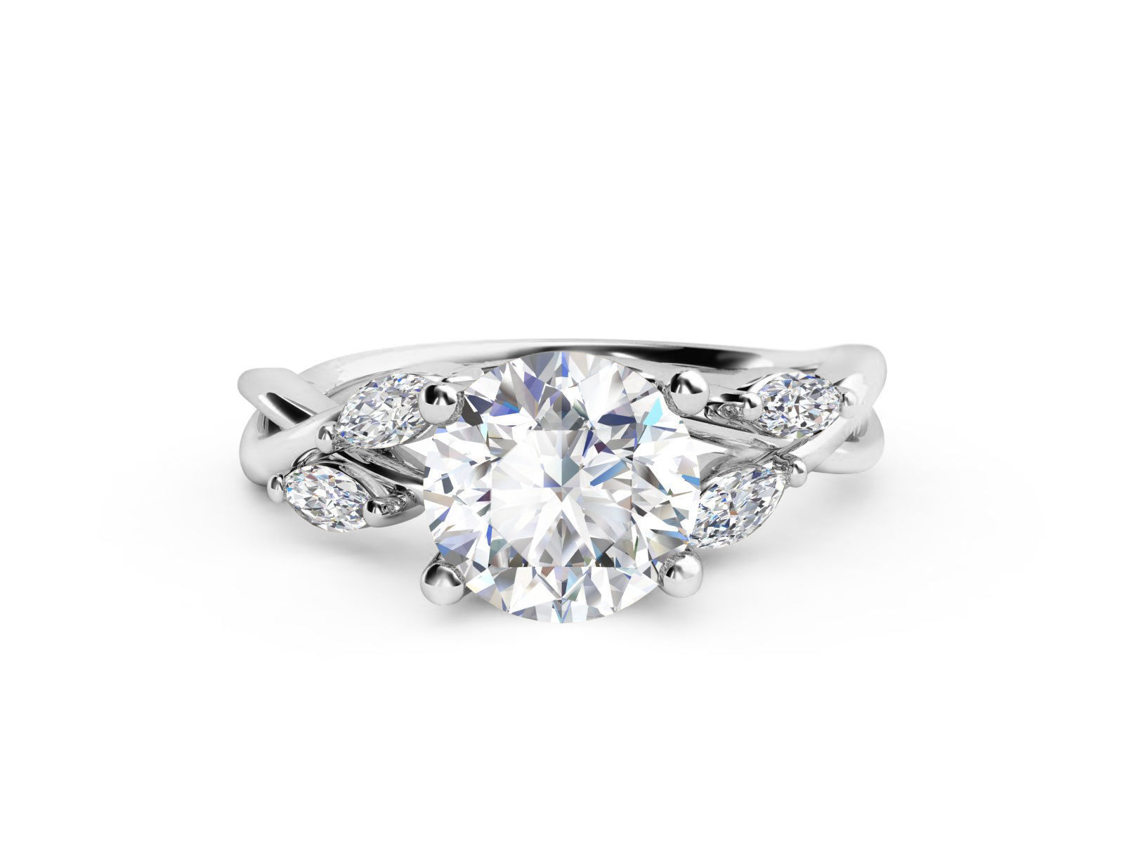 ZRP010 person engagement ring in rose gold 3D print model_3