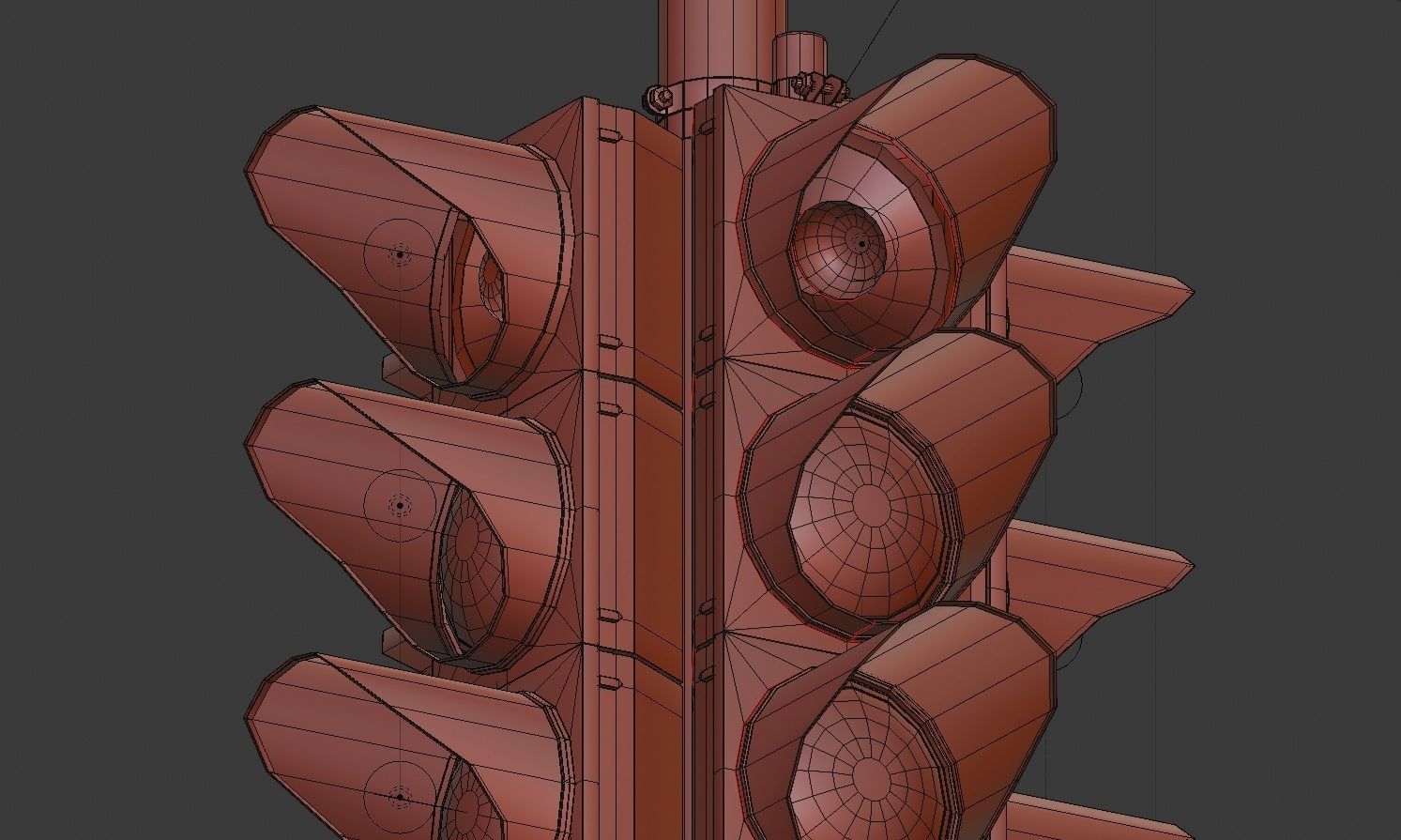 Traffic Lights Low-poly 3D model_9