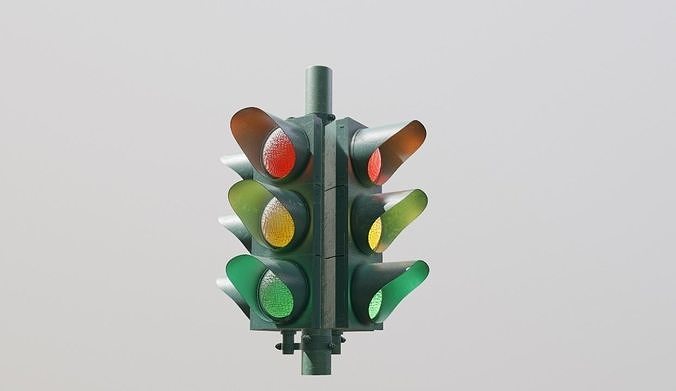 Traffic Lights Low-poly 3D model