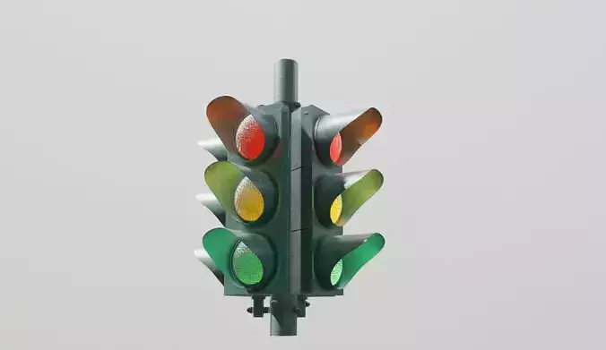 Traffic Lights Low-poly 3D model