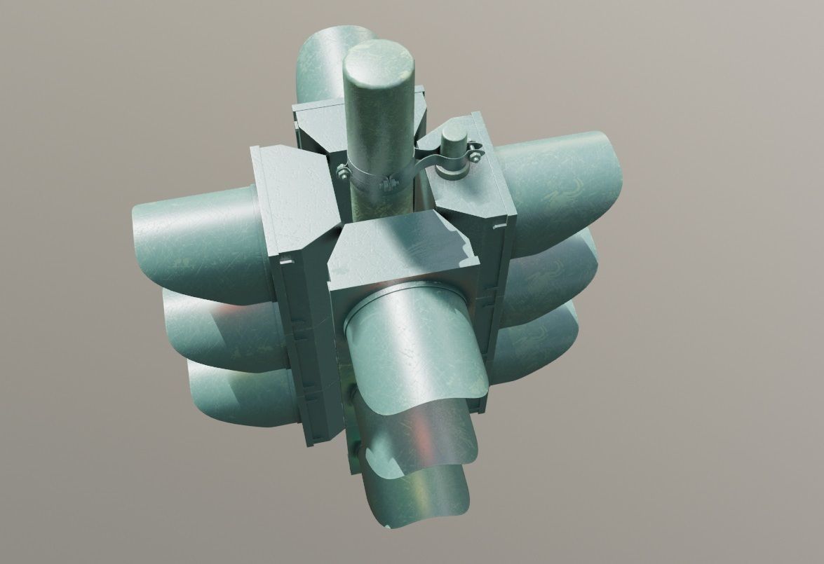Traffic Lights Low-poly 3D model_4