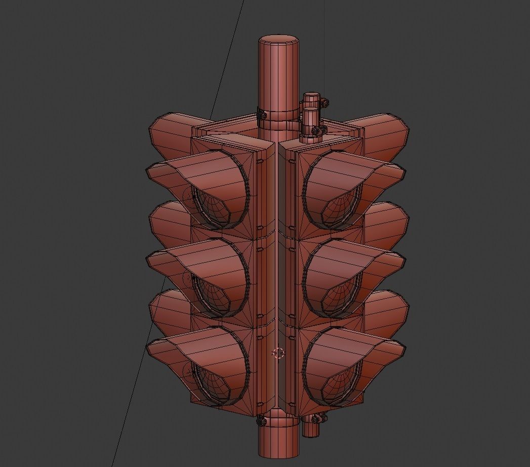 Traffic Lights Low-poly 3D model_10