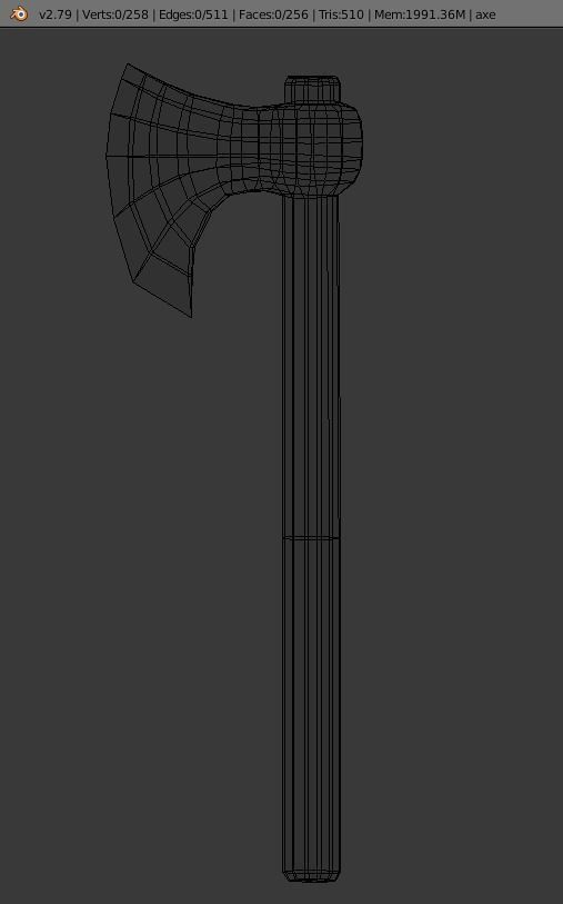 VikingAxe Amazing Lowpoly Axe Free low-poly 3D model_2