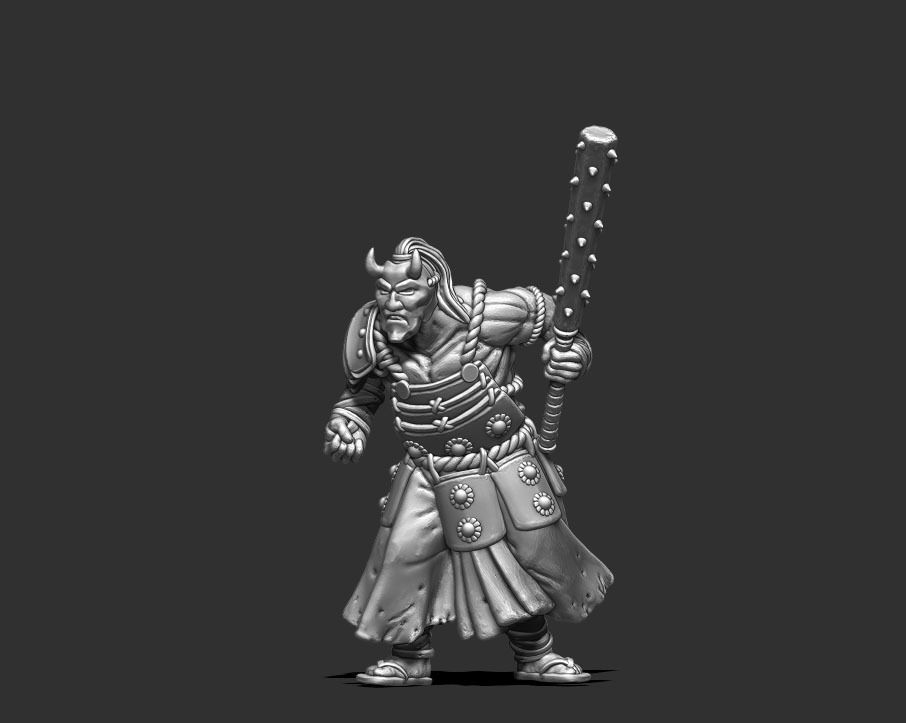 Samurai bundle - 6 miniatures 35mm scale 3D print model_25