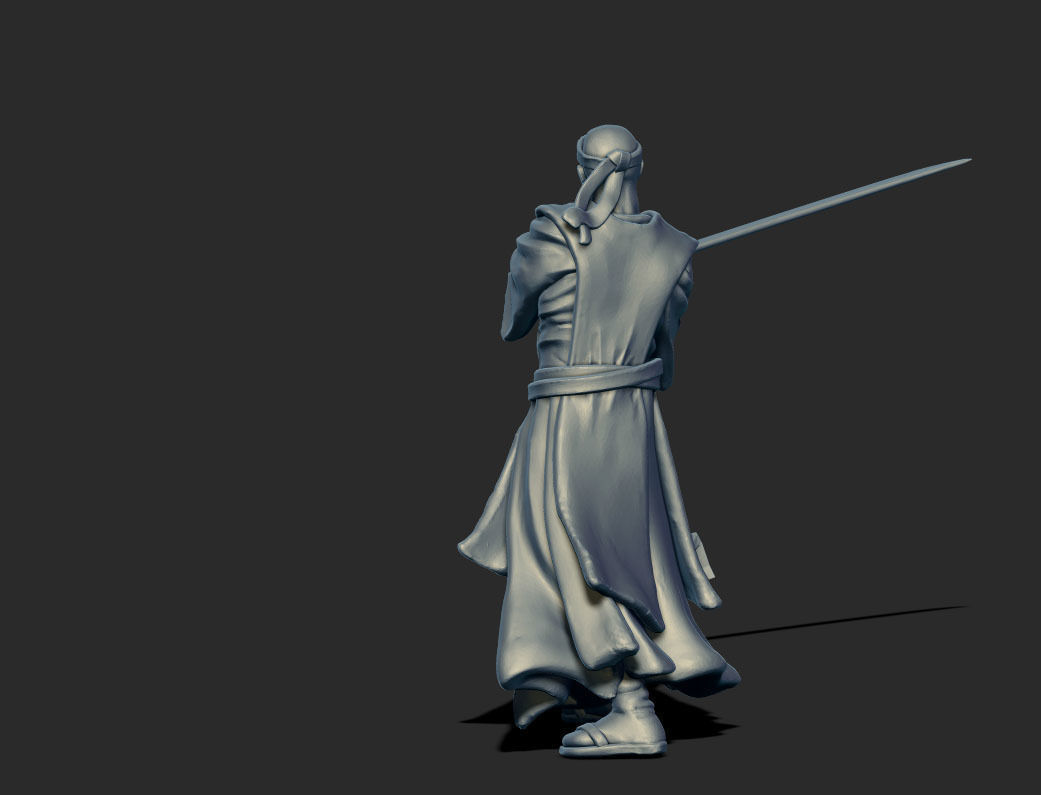 Samurai bundle - 6 miniatures 35mm scale 3D print model_15