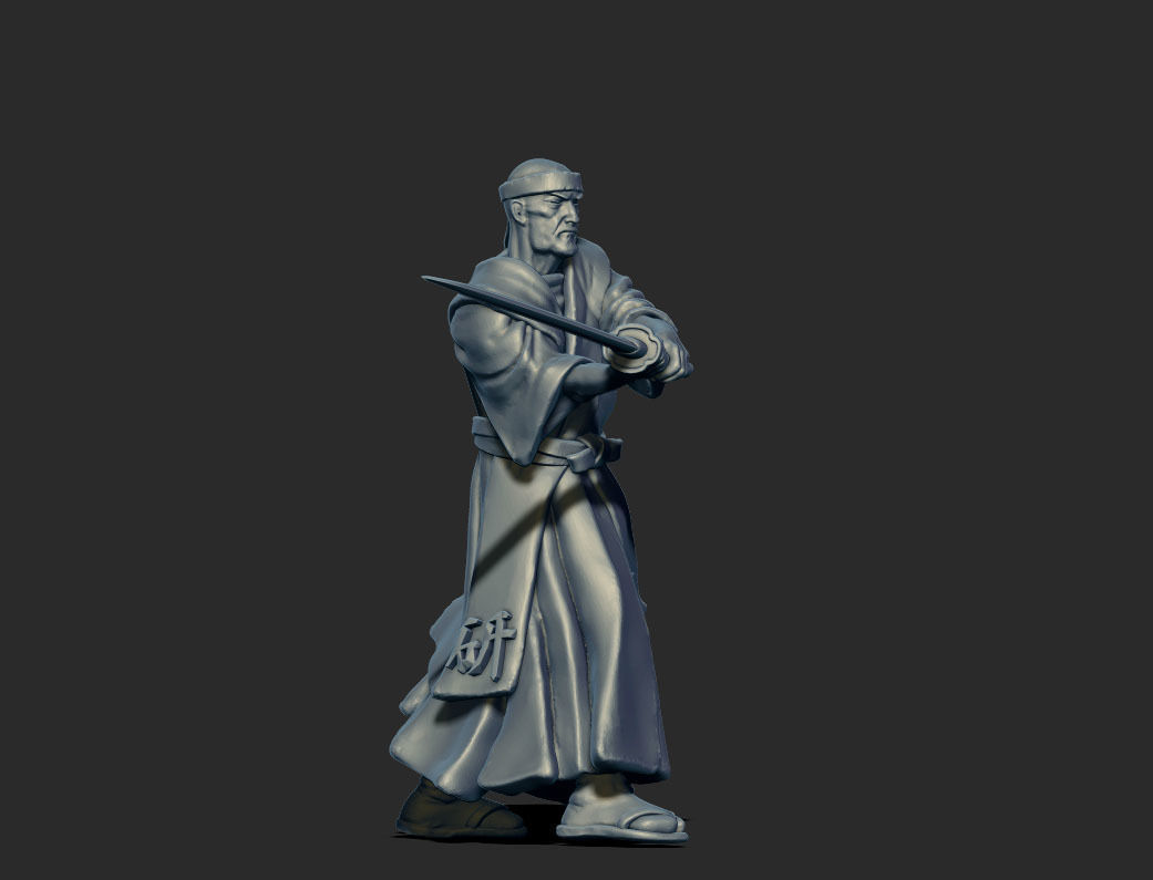Samurai bundle - 6 miniatures 35mm scale 3D print model_17