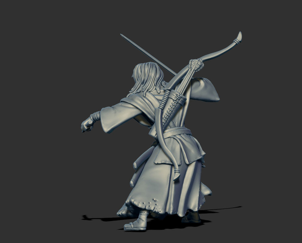 Samurai bundle - 6 miniatures 35mm scale 3D print model_34