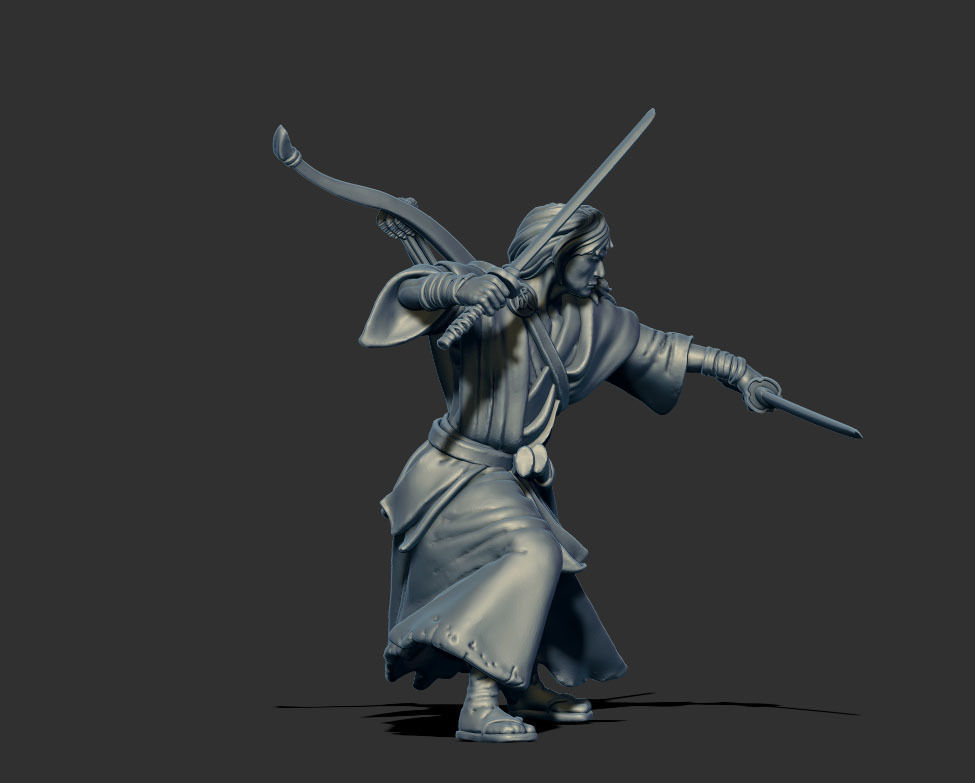 Samurai bundle - 6 miniatures 35mm scale 3D print model_35