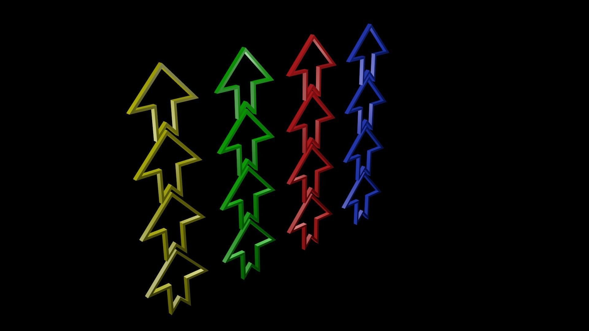 Low poly arrow 31 Low-poly 3D model_6